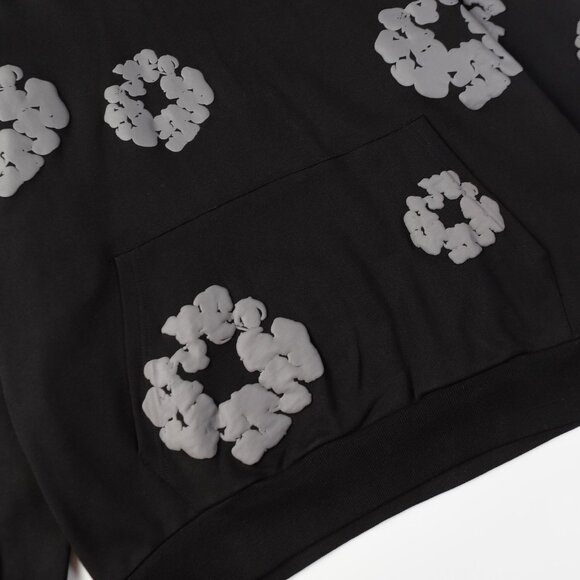 Denim Tears Black Embossed Print Hooded Sweatshirt - Picture 4 of 8